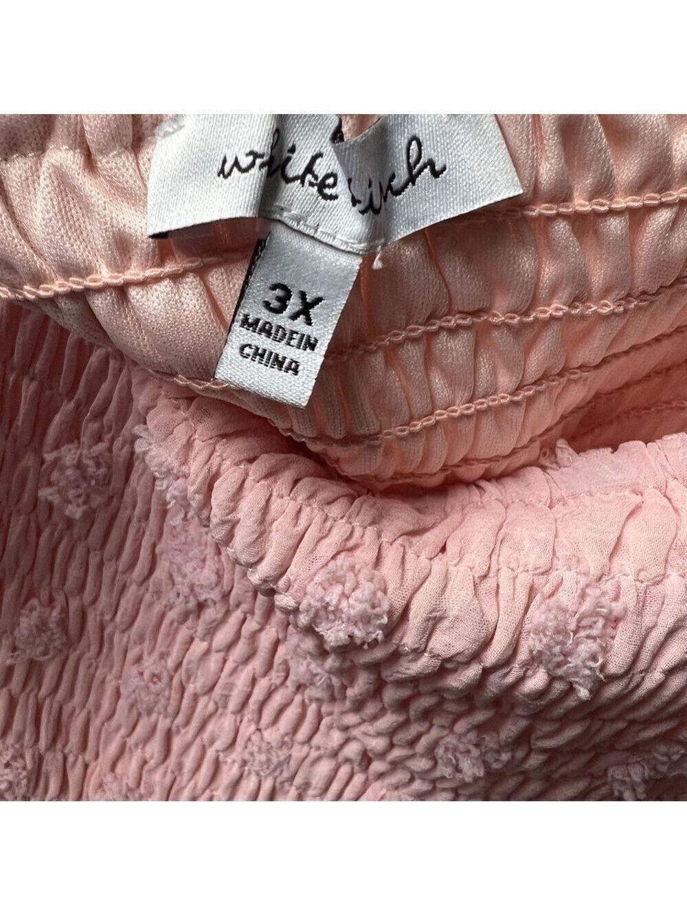 WHITE Birch Woman’s Pink Swiss Dot Dress Size 3x. (S037) - Picture 11 of 12